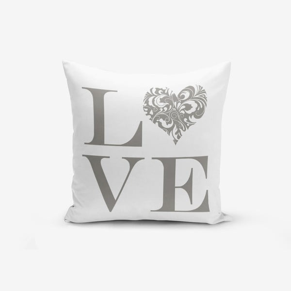 Spilvendrāna Minimalist Cushion Covers Love Grey, 45 x 45 cm