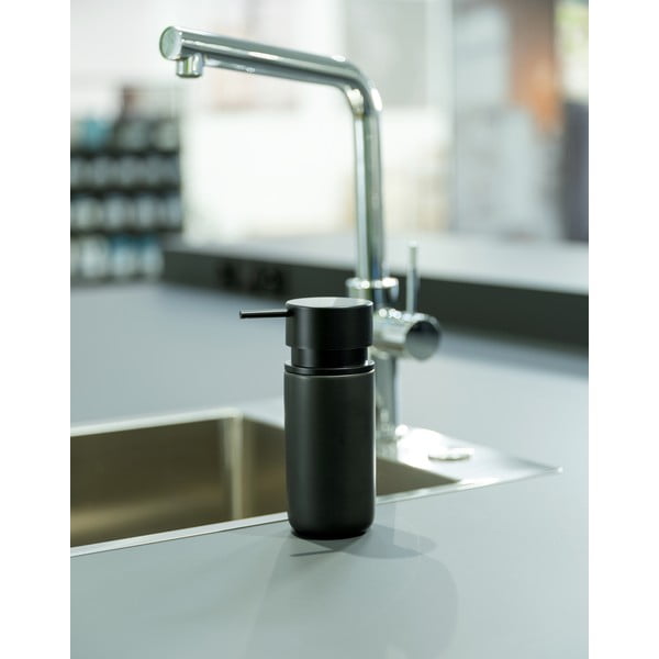 Melns keramikas ziepju dozators Wenko Black Outdoor Kitchen Silo-image-1