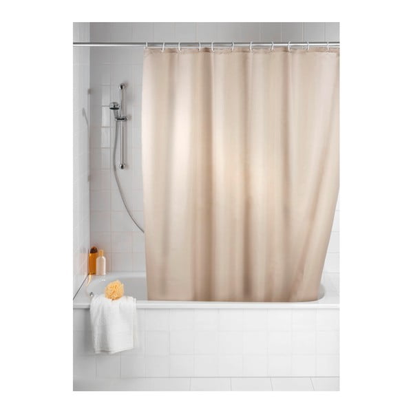 Bēšs dušas aizkars ar pretpelējuma apdari Wenko, 180 x 200 cm-image-1