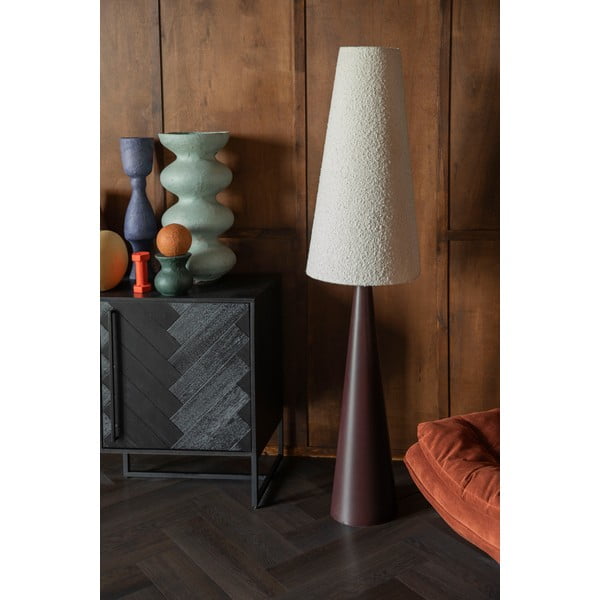 Melnbalta stāvlampa ar regulējamu spilgtumu ar auduma abažūru (augstums 166 cm) Miki – Dutchbone-image-3