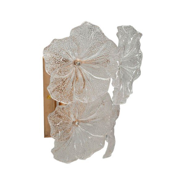 Zelta krāsas stikla sienas lampa Ibiscus – Mauro Ferretti-image-2