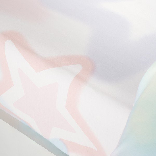 Balts/rozā divguļamais bērnu palags ar gumiju 135x190 cm Ombre Stars – Catherine Lansfield-image-2