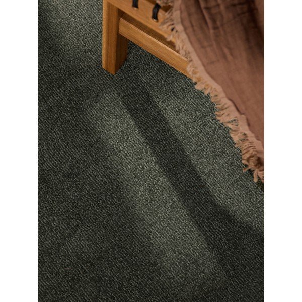 Tumši zaļš ar rokām darināts apaļš paklājs no vilnas maisījuma ø 160 cm Kari Organic – Villeroy&Boch-image-3