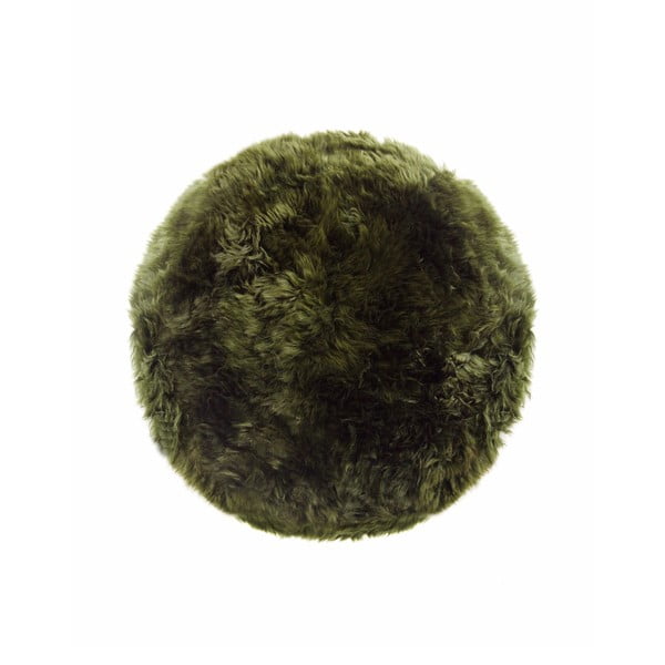 Tumši zaļš aitādas paklājs Royal Dream Zealand, ⌀ 70 cm