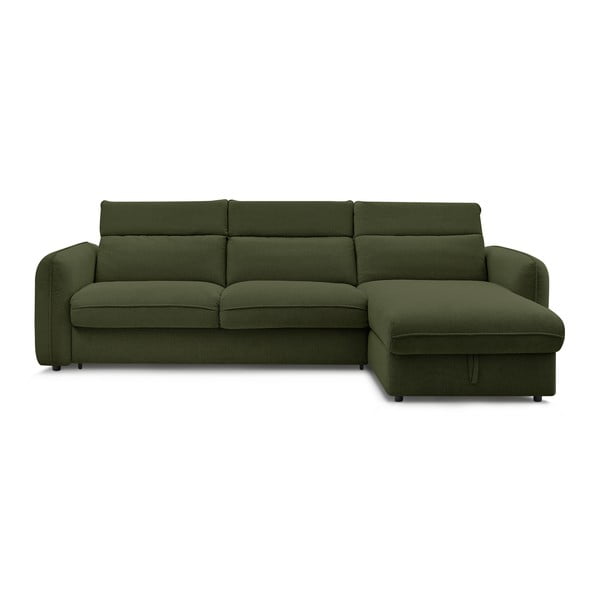 Zaļš salokāms stūra dīvāns (ar maināmu stūri) Achille – Bobochic Paris-image-1