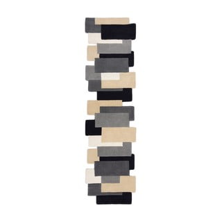 Pelēks vilnas paklājs 230x60 cm Collage – Flair Rugs