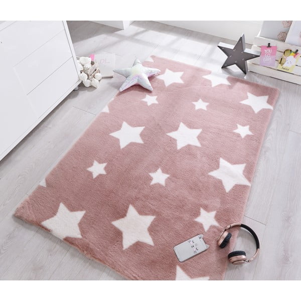 Rozā paklājs Flair paklāji Twinkle, 90 x 150 cm