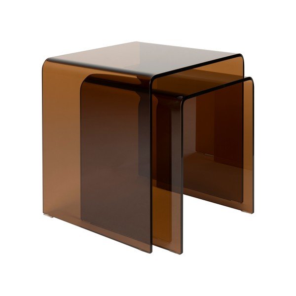 Stikla sānu galdiņi (2 gab.) 40x45 cm Vetro – Dutchbone