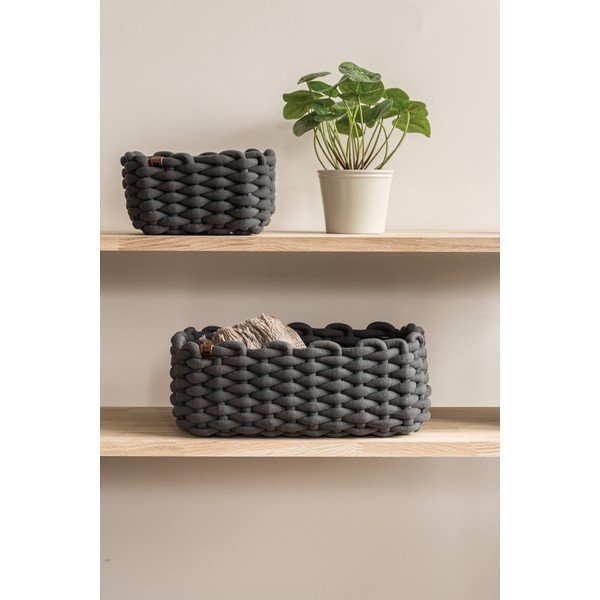 Tekstila uzglabāšanas grozs 20x15x11 cm Peach Skin S – Bigso-image-1