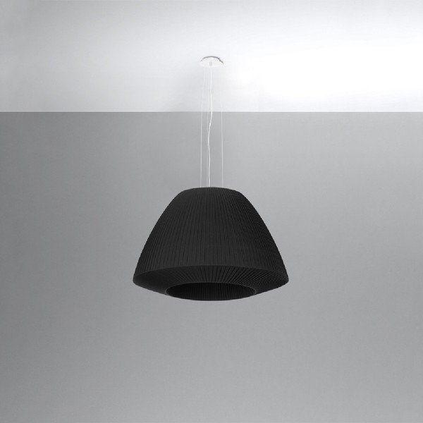 Melna piekaramā lampa ar stikla abažūru ø 60 cm Soprano – Sollux-image-1