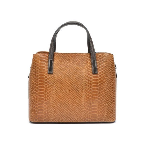 Konjaka brūna ādas rokassomiņa Roberta M Muriella-image-3