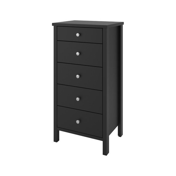 Melnbrūna kumode ar 5 atvilktnēm Steens Tromsö, augstums 106 cm-image-2