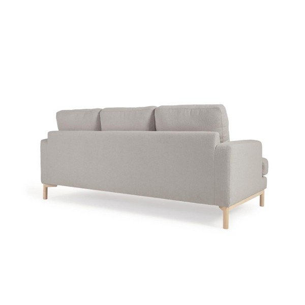 Pelēks dīvāns no buklē auduma 203 cm Mihaela – Kave Home-image-4