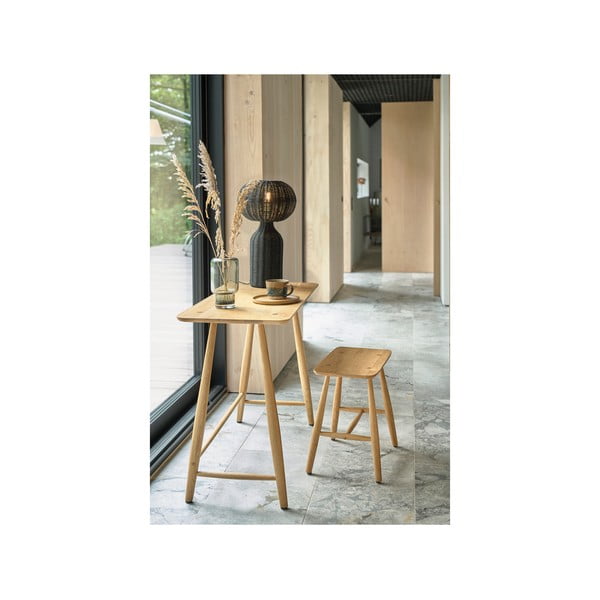 Melna galda lampa no rotangpalmas (augstums 43 cm) Werna – Villa Collection-image-4