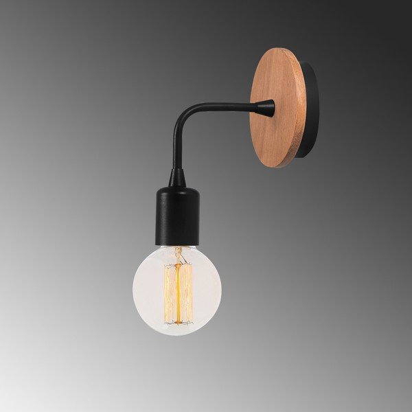 Melna/dabīga toņa sienas lampa Dartini – Opviq lights-image-3
