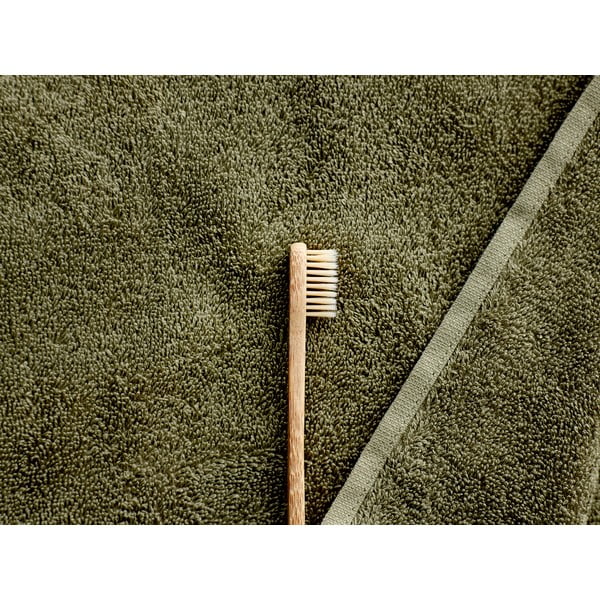 Olīvzaļš frotē kokvilnas dvielis Södahl, 100 x 50 cm-image-1