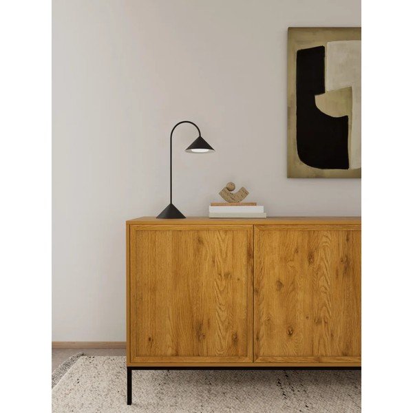 Dabīga toņa kumode ar ozolkoka imitāciju 158x80x40 cm Palmdale – Actona-image-2