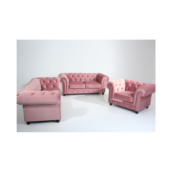 Rozā dīvāns Max Winzer Orleans Velvet, 216 cm-image-2