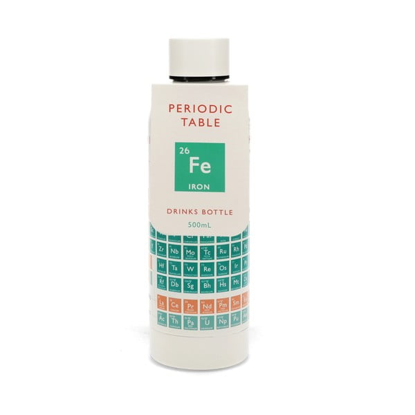 Krēmkrāsas nerūsējošā tērauda pudele ceļojumiem 500 ml Periodic Table – Rex London-image-3