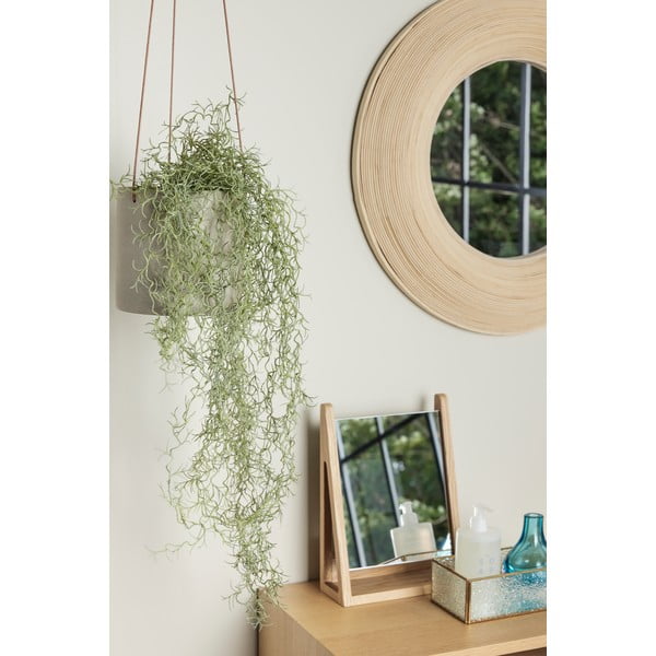 Sienas spogulis ar bambusa rāmi ø 60 cm Blush – Hübsch-image-3