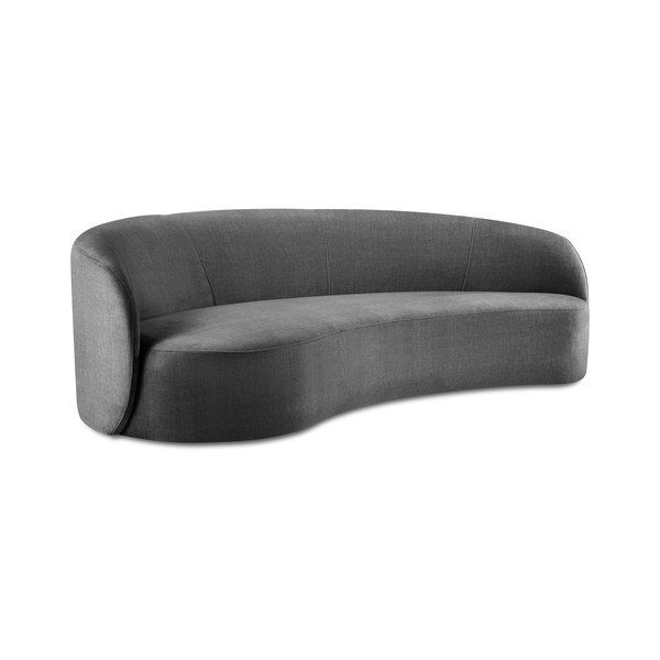 Pelēks samta asimetrisks dīvāns Mazzini Sofas Debbie, kreisais stūris-image-2