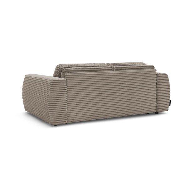 Pelēkbrūns velveta dīvāns gulēšanai/salokāms 240 cm Hugo – Bobochic Paris-image-4