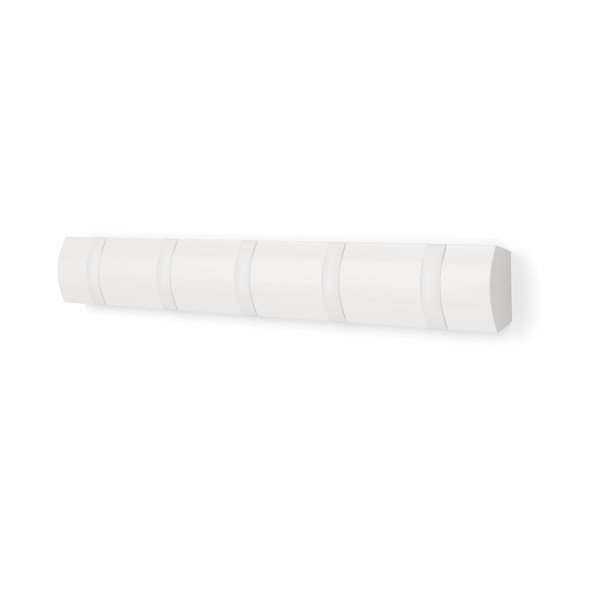 Matēti balts priedes masīvkoka sienas pakaramais 51 cm Flip – Umbra