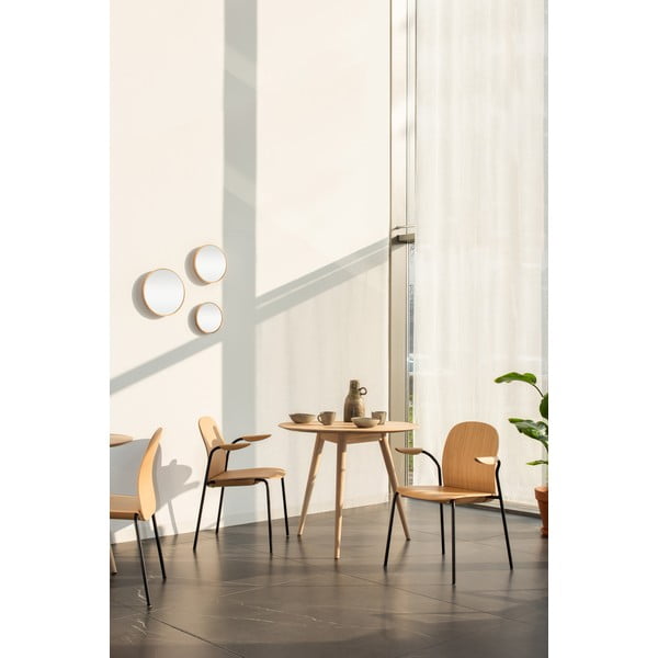 Brūni/konjakbrūni pusdienu krēsli saliekami vieni uz otra (2 gab.) ar riekstkoka imitāciju Book – Gazzda-image-2