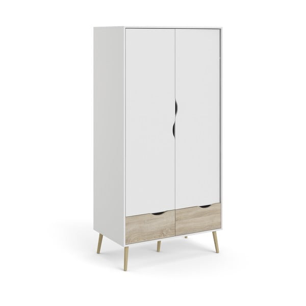 Balts drēbju skapis Tvilum Oslo, 99 x 200 cm-image-3