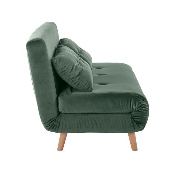 Zaļš samta dīvāns 125 cm Magalli – Støraa-image-3