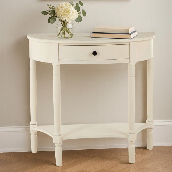 Balts priedes masīvkoka konsoles galds 33x81 cm Heritage – Premier Housewares-image-1