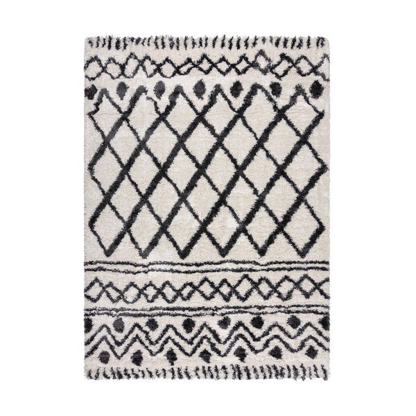 Ziloņkaula krāsas paklājs 120x170 cm Souq Lines – Flair Rugs