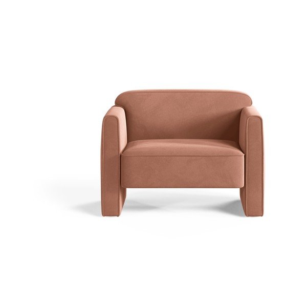 Rozā samta atpūtas krēsls Abby – Micadoni -image-1