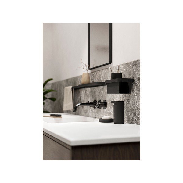 Melns dziļš vannasistabas plaukts Zone Rim, 22 x 11,4 cm-image-3