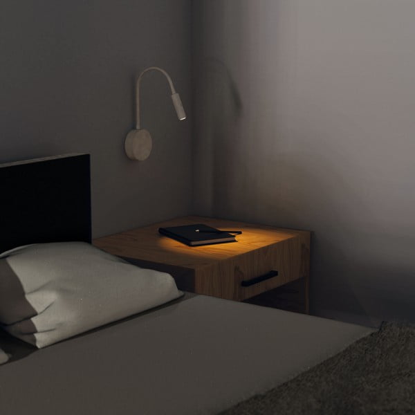 Balta sienas lampa SULION Leo, augstums 53 cm-image-1