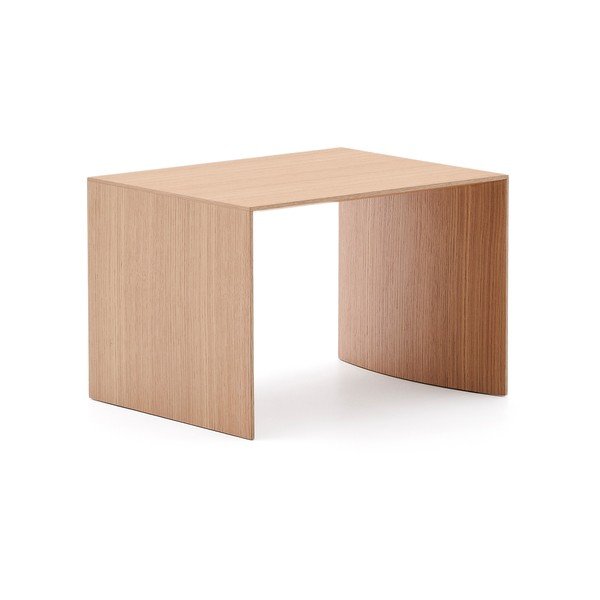 Sānu galdiņš ar ozolkoka imitāciju 40x55 cm Litto – Kave Home