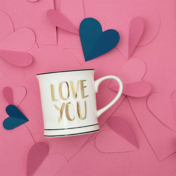 Balta porcelāna krūze Sass & Belle Love You, 400 ml-image-3