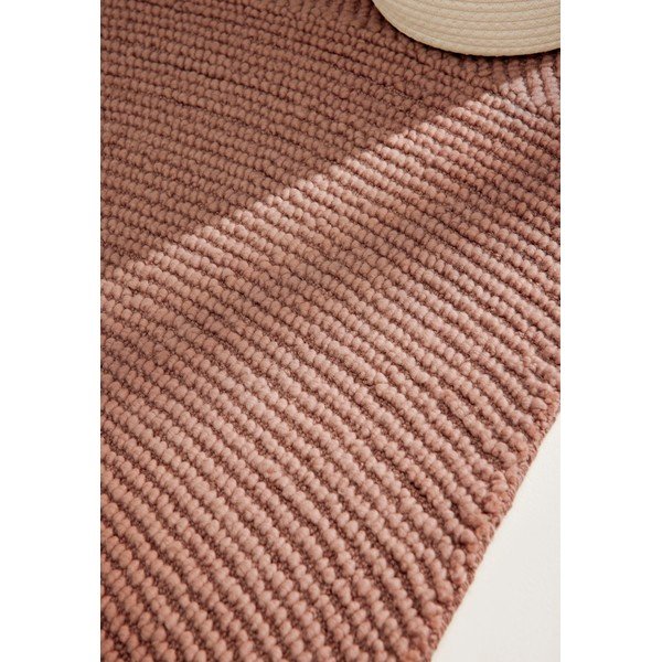 Terakotas oranžs ar rokām darināts vilnas celiņa paklājs 80x200 cm Calmio – Hanse Home-image-2