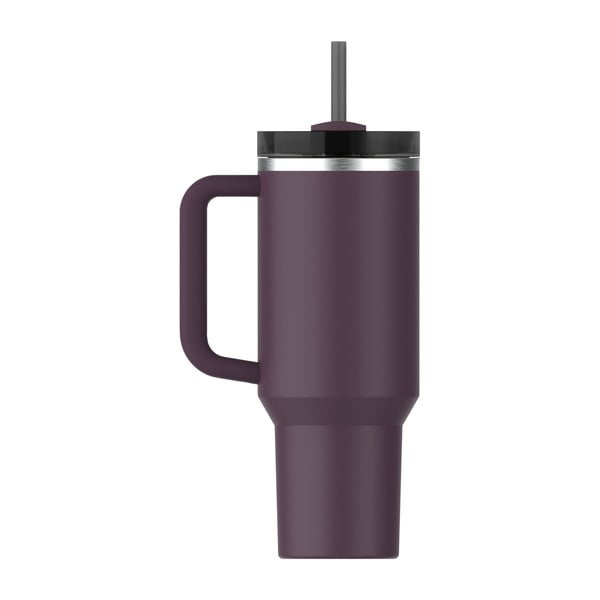 Tumši violets nerūsējošā tērauda termoss ar salmiņu 1,18 l Quencher H2.0 FlowState Tumbler Plum – Stanley-image-3