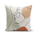 Spilvendrāna Minimalist Cushion Covers Pastel Drawing Face, 45 x 45 cm