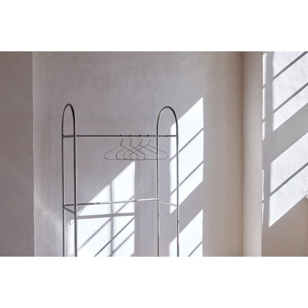Matētas sudraba krāsas metāla drēbju pakaramais statīvs 92x186x39 cm Arch – Mette Ditmer Denmark-image-2