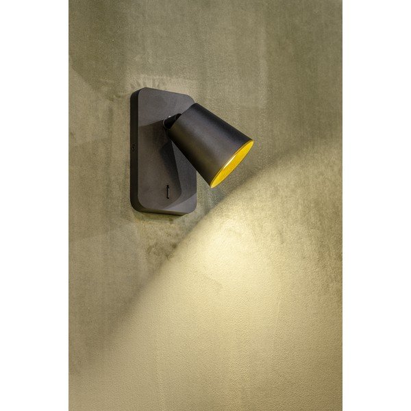 Melna sienas lampa ø 8 cm Elli – GTV-image-1