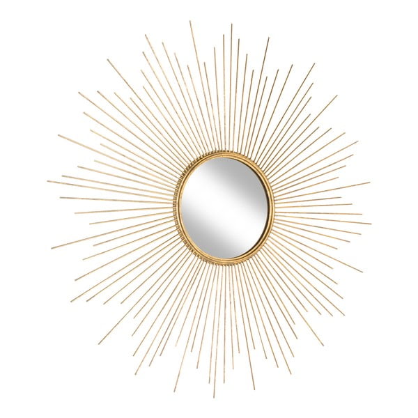 Sienas spogulis ar metāla rāmi zelta krāsā Westwing Collection Ella, ø 104 cm-image-2