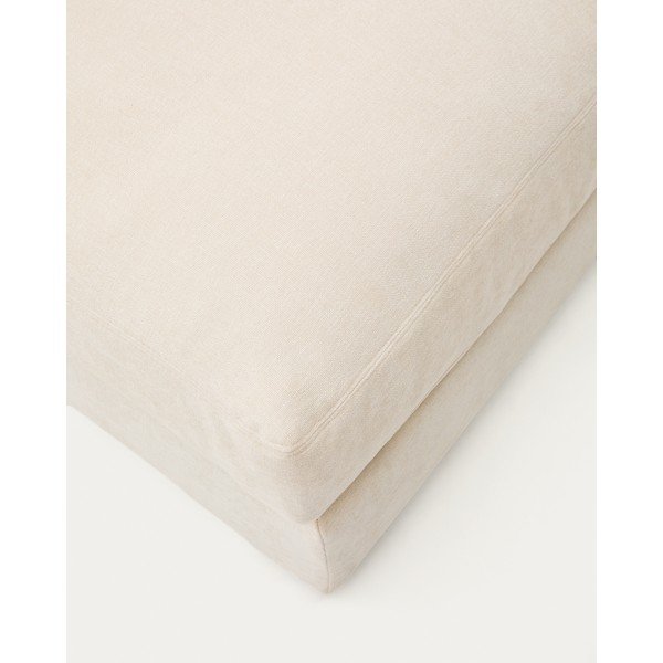 Bēšs kāju soliņš no šenila auduma Alea – Kave Home-image-4