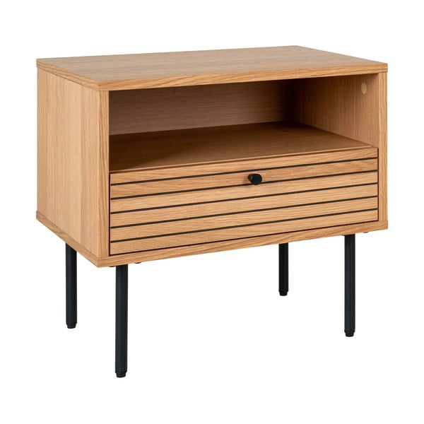 Sānu galdiņš ar ozolkoka imitācijas galda virsmu 40x50 cm Kyoto – House Nordic-image-4