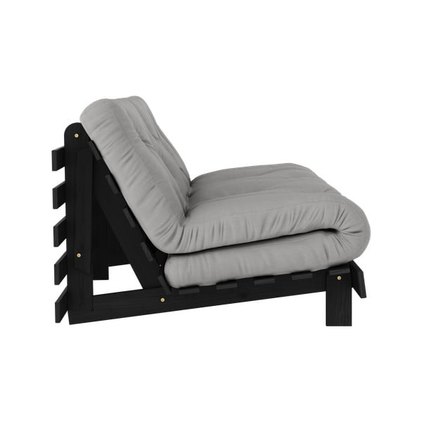 Pelēks salokāms dīvāns 160 cm Roots Black Night – Karup Design-image-4