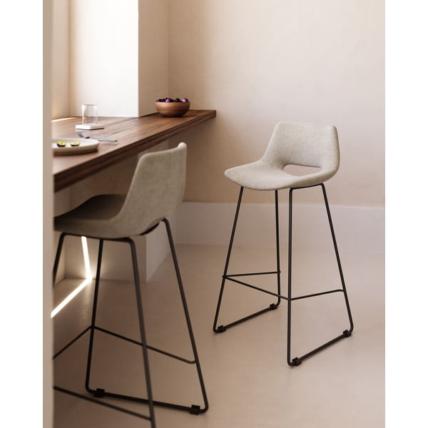 Bēšs bāra krēsls (sēdekļa augstums 76 cm) Zahara – Kave Home-image-1