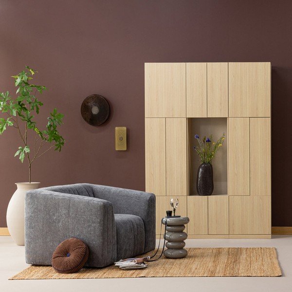 Dabīga toņa modulārais skapis 162x215 cm Build – WOOOD-image-1