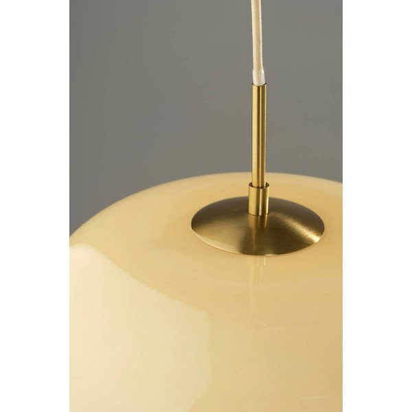 Krēmkrāsas/misiņa krāsas stikla piekaramā lampa ar regulējamu spilgtumu ø 35 cm Artut – Jotex-image-4