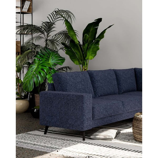 Tumši zils stūra dīvāns (ar maināmu stūri) Fynn – Ghado-image-4